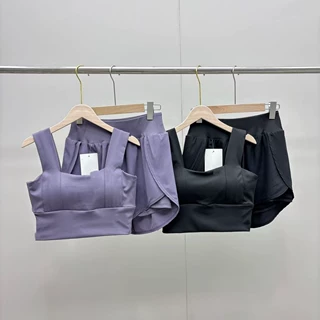 夏季新款女士运动内衣+运动短裤套装休闲舒适