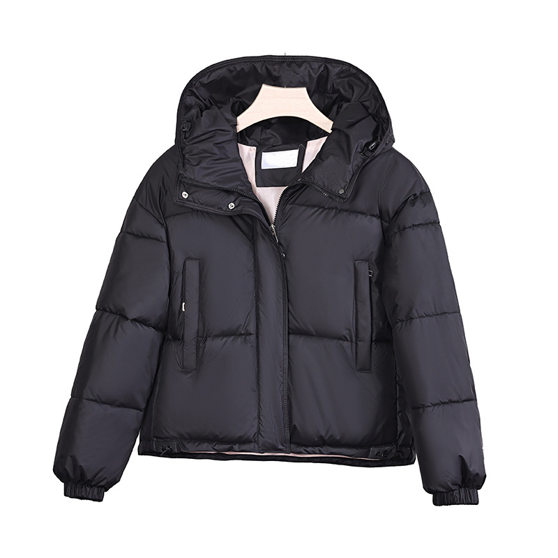 2025 nueva mujer invierno corto algodón ropa de algodón estilo coreano de diseño de moda suelta y gruesa chaqueta caliente de moda