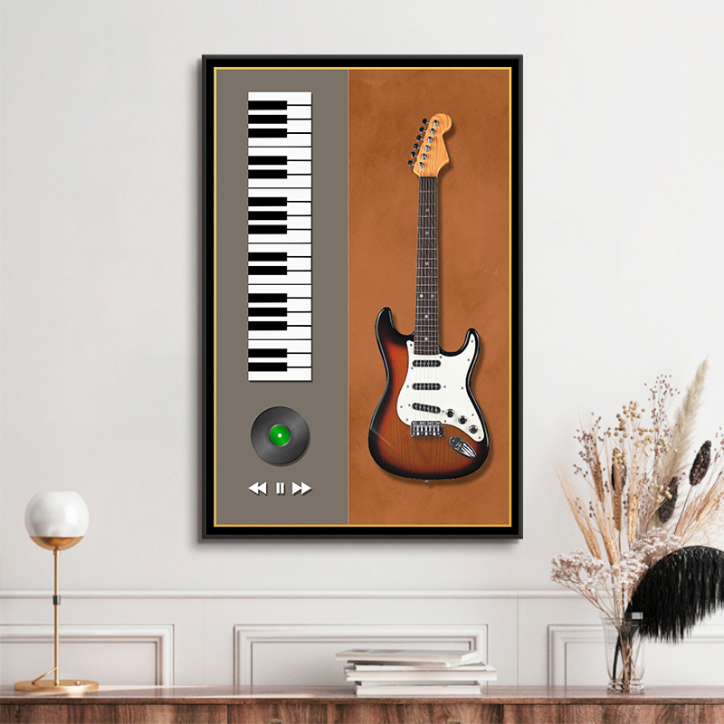 Guitarra simple, instrumento musical, decoración, pintura de carteles, piano, dormitorio de niños, pintura colgante, pasillo de entrada, mural, pintura de decoración de sala de estar