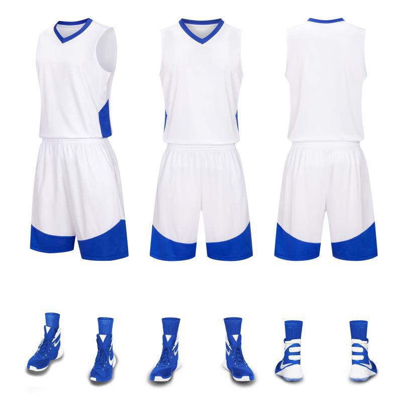 Juego de ropa de baloncesto para niños y niñas, ropa de entrenamiento juvenil, uniformes universitarios, manga ultra corta se puede imprimir A86