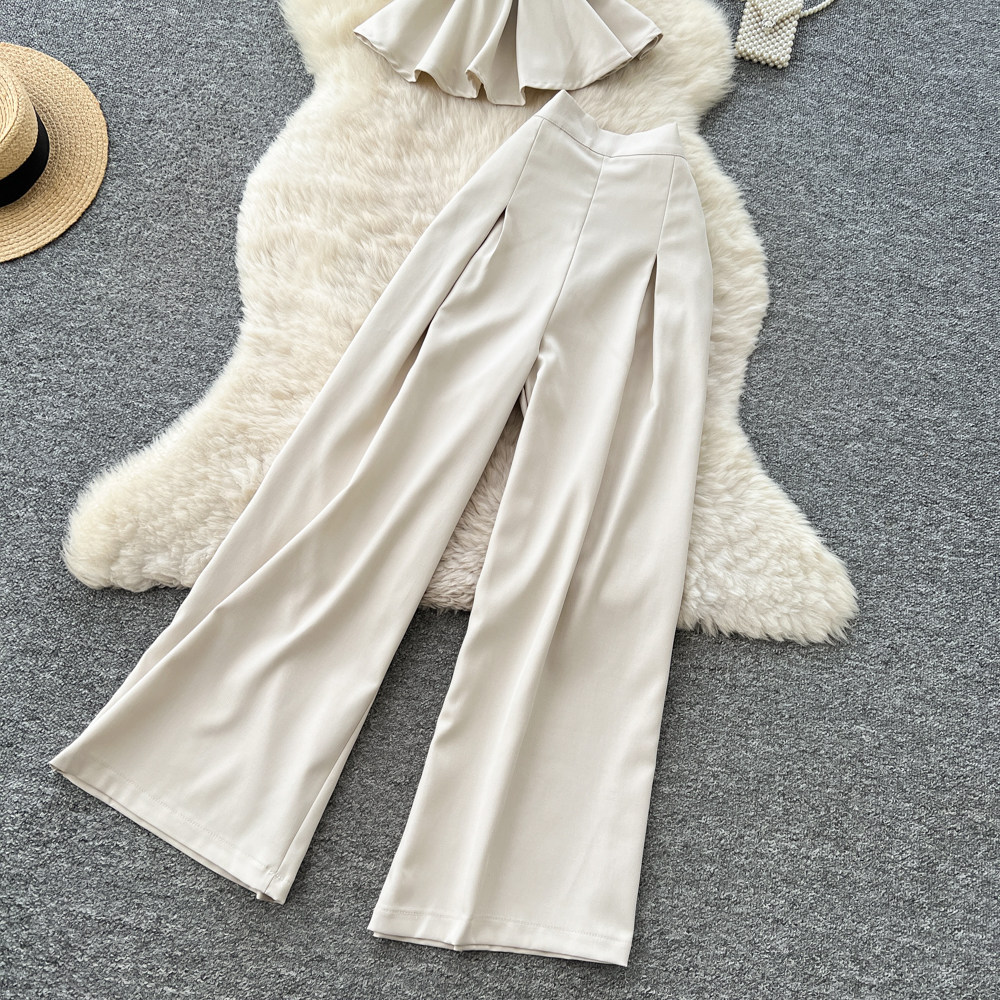 Minimalist Women's Summer Commuter Suit High Waisted Two Piece Set_voghion.com