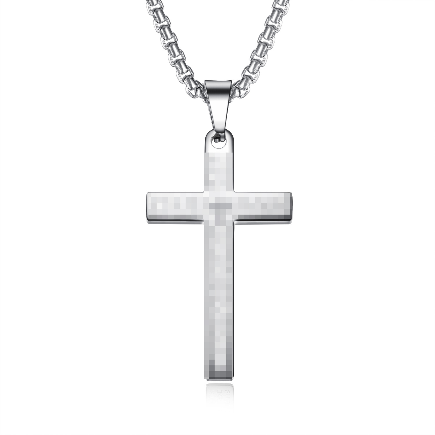 厂家直销欧美时尚复古经典十字架钛钢吊坠男街头嘻哈不锈钢项链