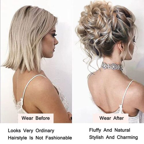 Foreign trade wig ring, fashionable hair bag, ball head, hair artifact, fluffy and messy long beard, braid, wig, hair clip hair ring