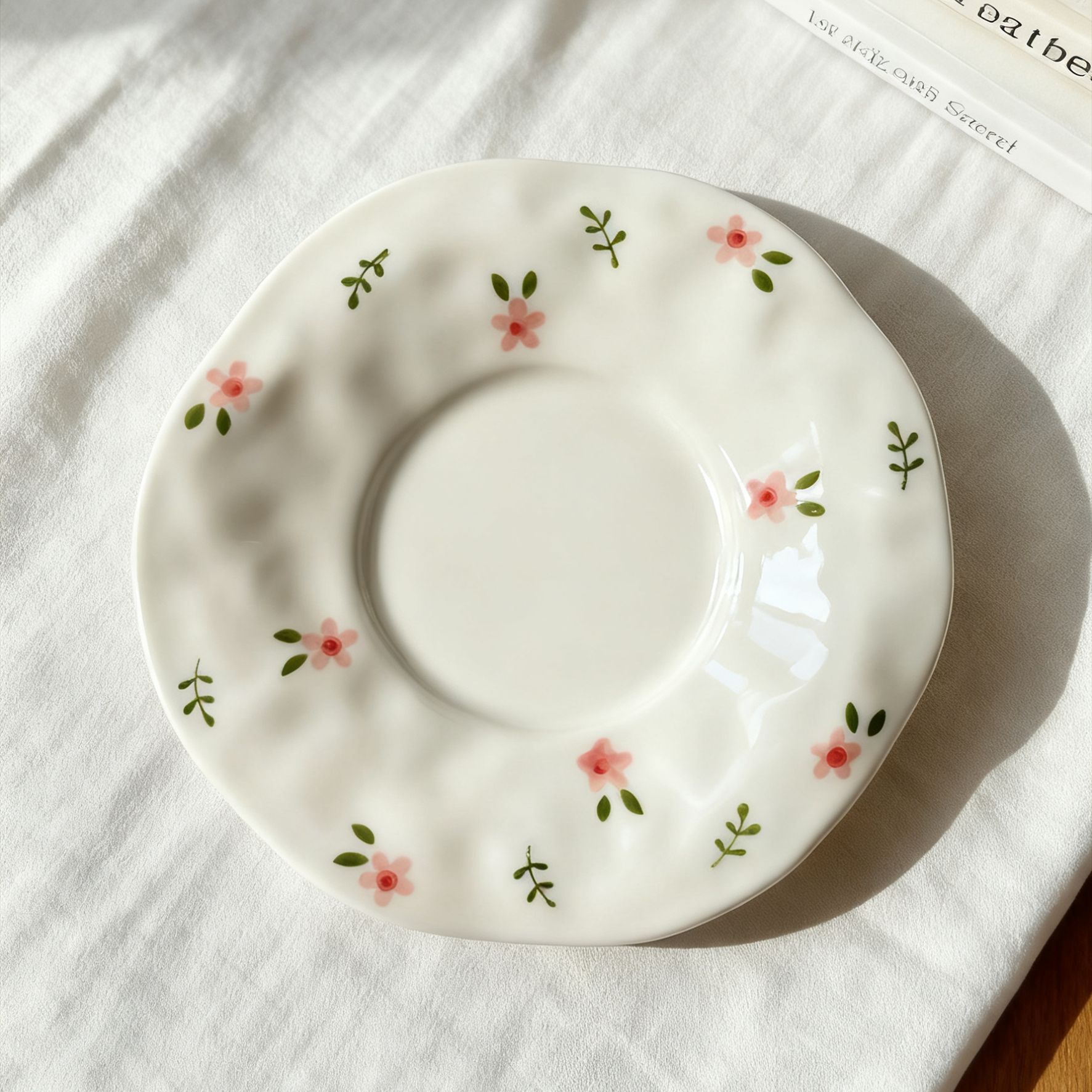 Esmalte coreano pintado a mano taza de café de cerámica con platos de alto valor de marca de rayas de taza de agua de lattes