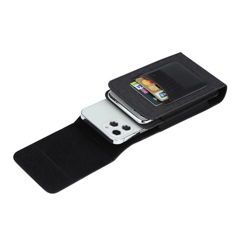 Suitable for 15Pro Oxford cloth waist bag mobile phone leather case Samsung flip nylon cloth double layer bag universal protective cover