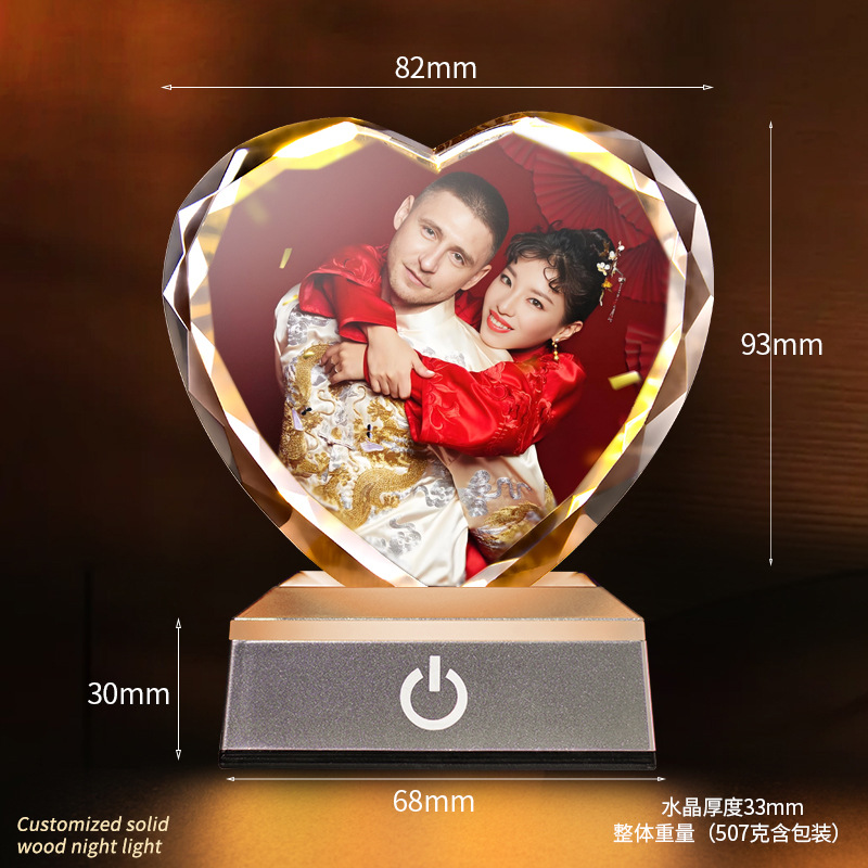 Nuevos productos transfronterizos, regalos de fotos de cristal creativos, personajes de mascotas personalizados, recuerdos, lámparas de cristal, decoración de escritorio