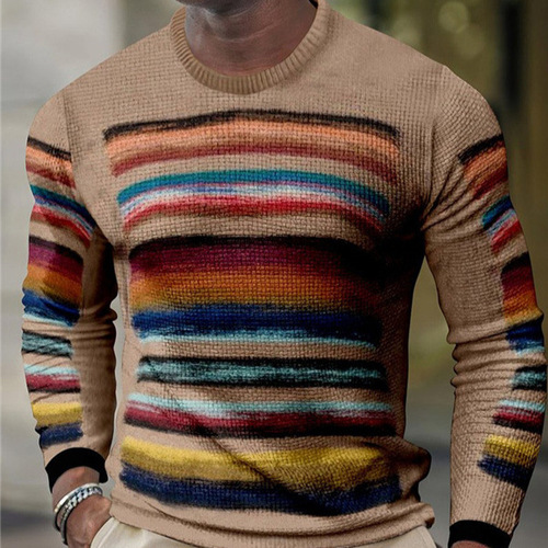 Men's European Size Checkered Print Long-Sleeve Shirt and Thin Sweatshirt for Spring and Autumn New Cross-Border Foreign Trade Supply