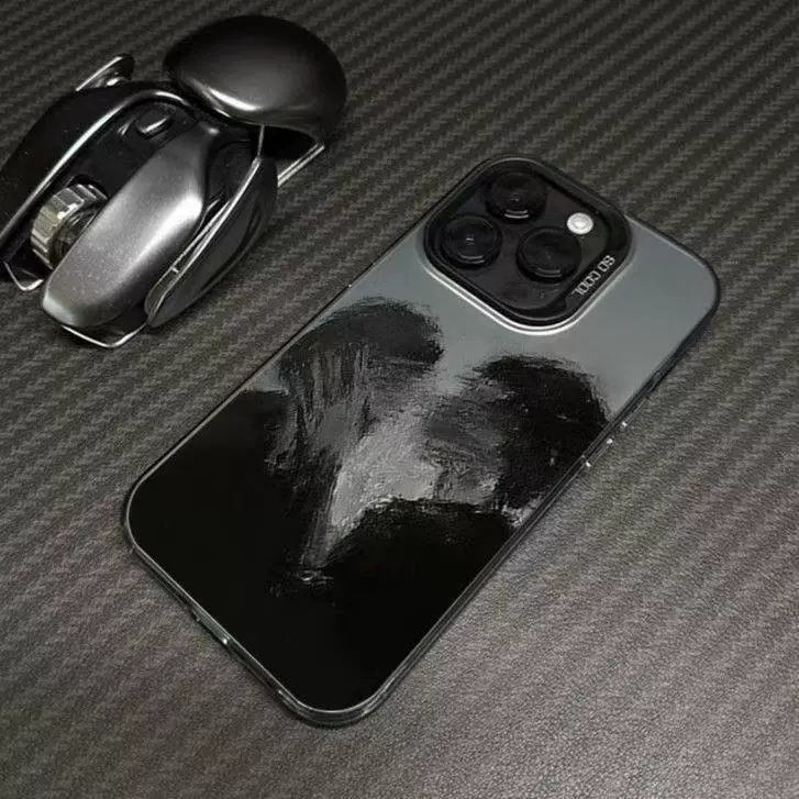 Чехол для телефона (Apple) iPhone 15 совместимый — цветная серебристая оболочка, маслообразный зеркальный рисунок