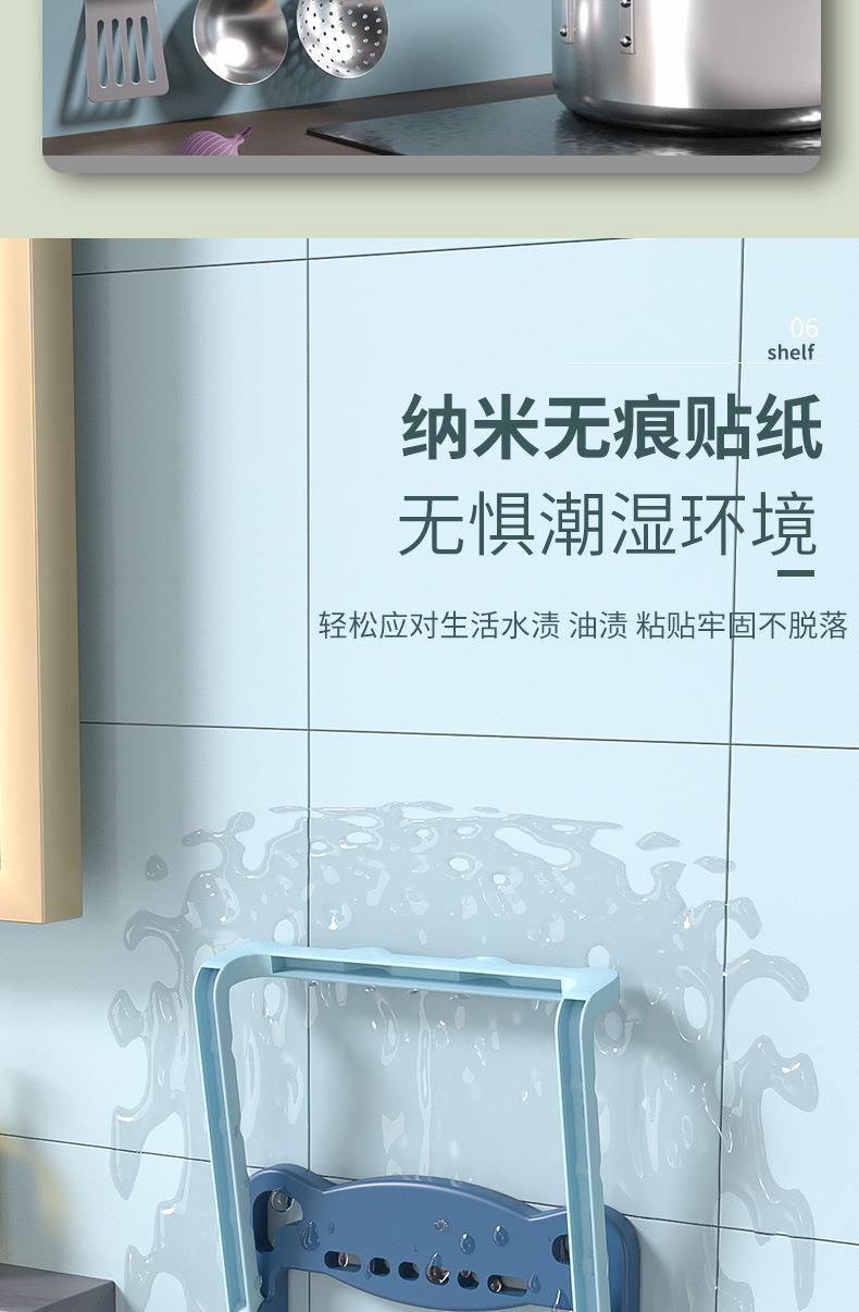 简约抖音爆款脸盆架卫生间壁挂可折叠洗脸盆置物架浴室脸盆挂架子详情7