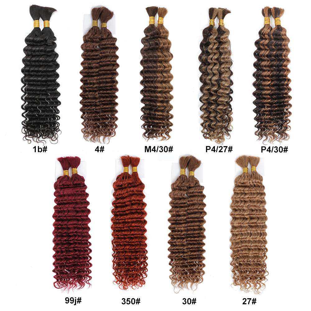 Deep Wave Real Wig Boho Braids Extensions Human Export Curly Hair Bulk_voghion.com