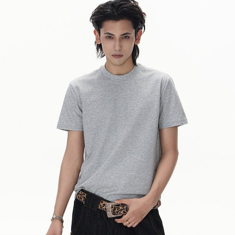One-Piece Minimum Order 245g Cool-Feeling Sorona Solid Color Plain Short Slim-Fit Short-Sleeve T-Shirt Unisex Basic Style