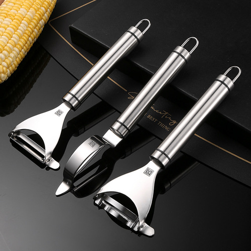 Stainless steel cucumber peeler, home multi-functional fruit peeler separator kitchen tool corn peeler set