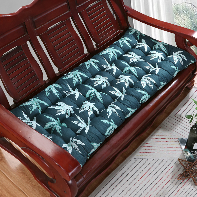 Sofá de madera sólida gruesa cuatro estaciones muebles de madera universal cojín de banco sofá antiguo de tres asientos Nayou