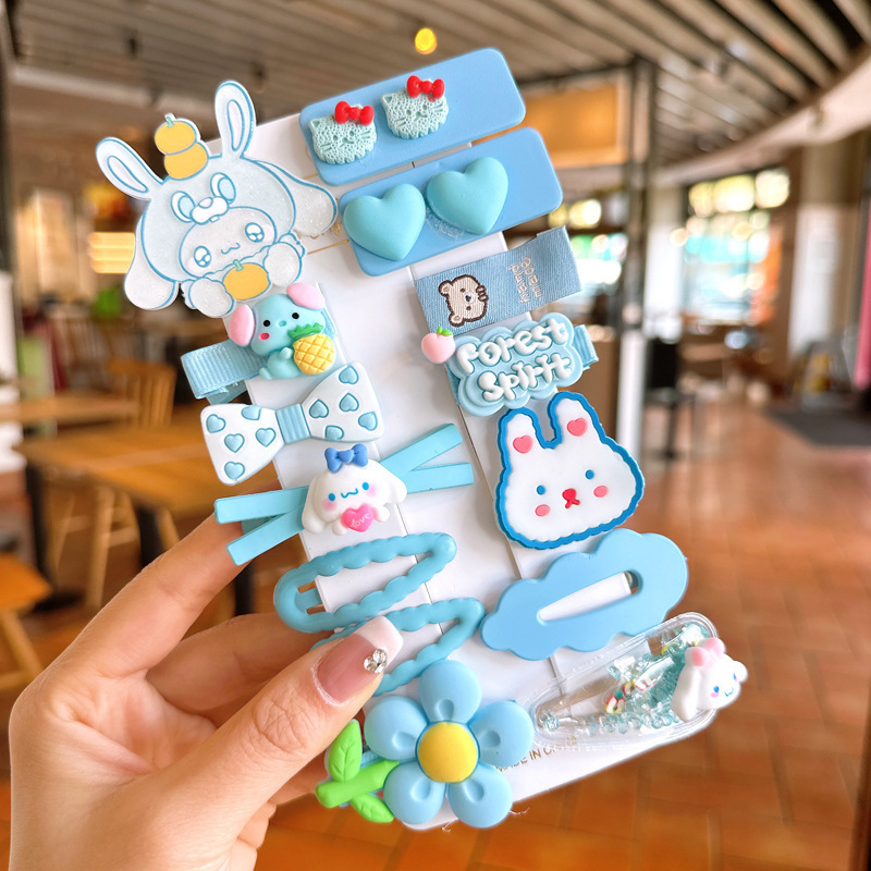 Nuevo clips de dibujos animados para niños coreanos lindos color de caramelo hecho a mano no daña el cabello frange clip para el cabello bebé clip para el cabello toque