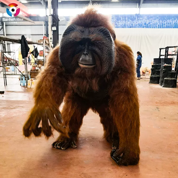 仿真粘毛猩猩模型制作工厂各种搞怪动作视频来样来图制作仿真动物