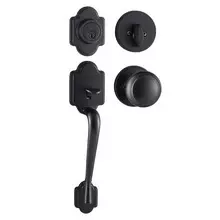 美式三杆锁大门把手锁重型执手锁可调门孔别墅民宿机械门锌合金