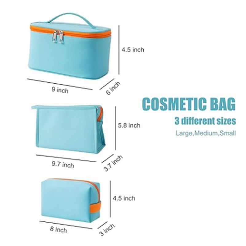 Transfronterizo Amazon nueva bolsa de maquillaje de niñas bolsa de lavado bolsa de transporte de viaje de gran capacidad bolsa de almacenamiento suave de cuero