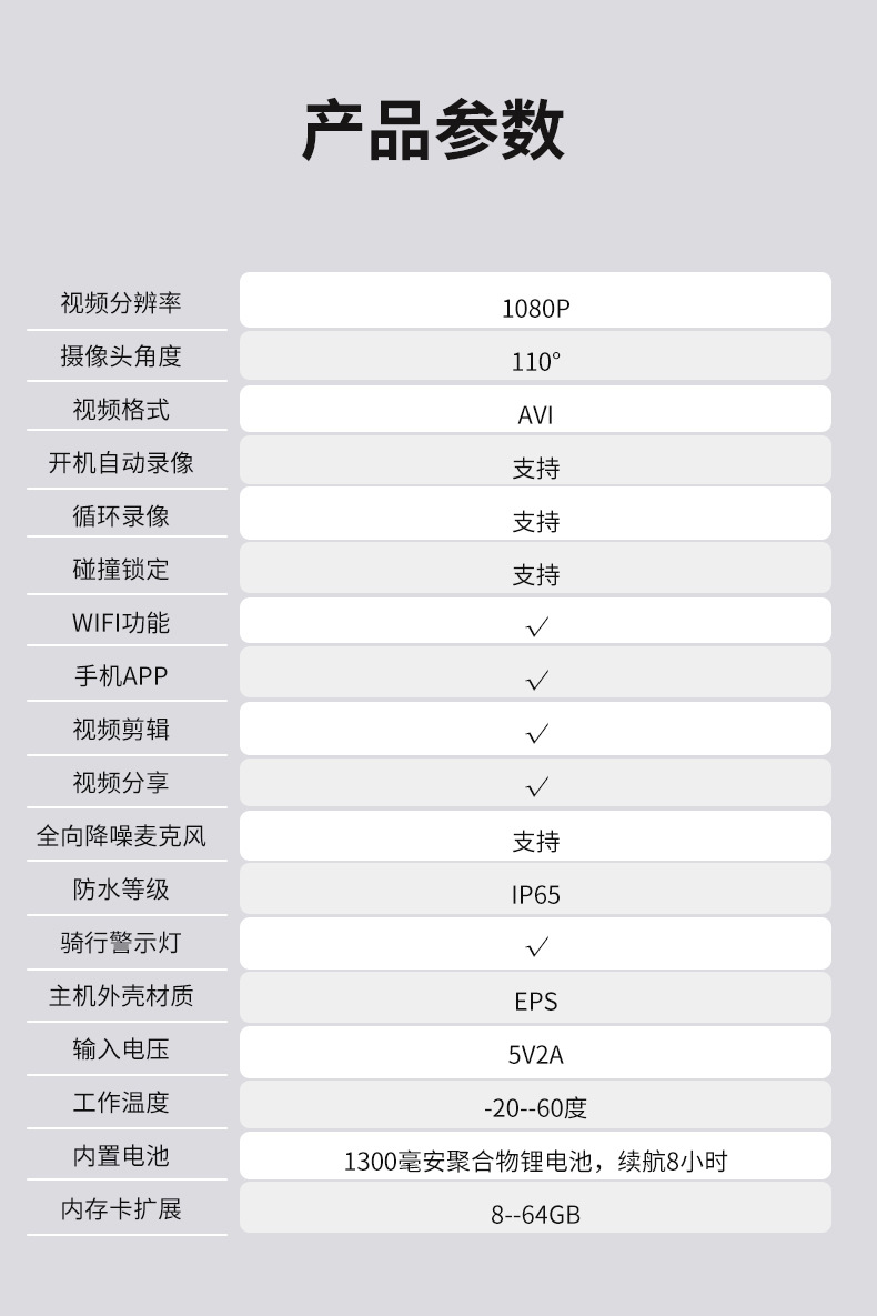 HD Waterproof Wireless Sports Camera Cycling Motorcycle Electric Vehicle Head-mounted Bicycle Anti-shake Helmet Recorder