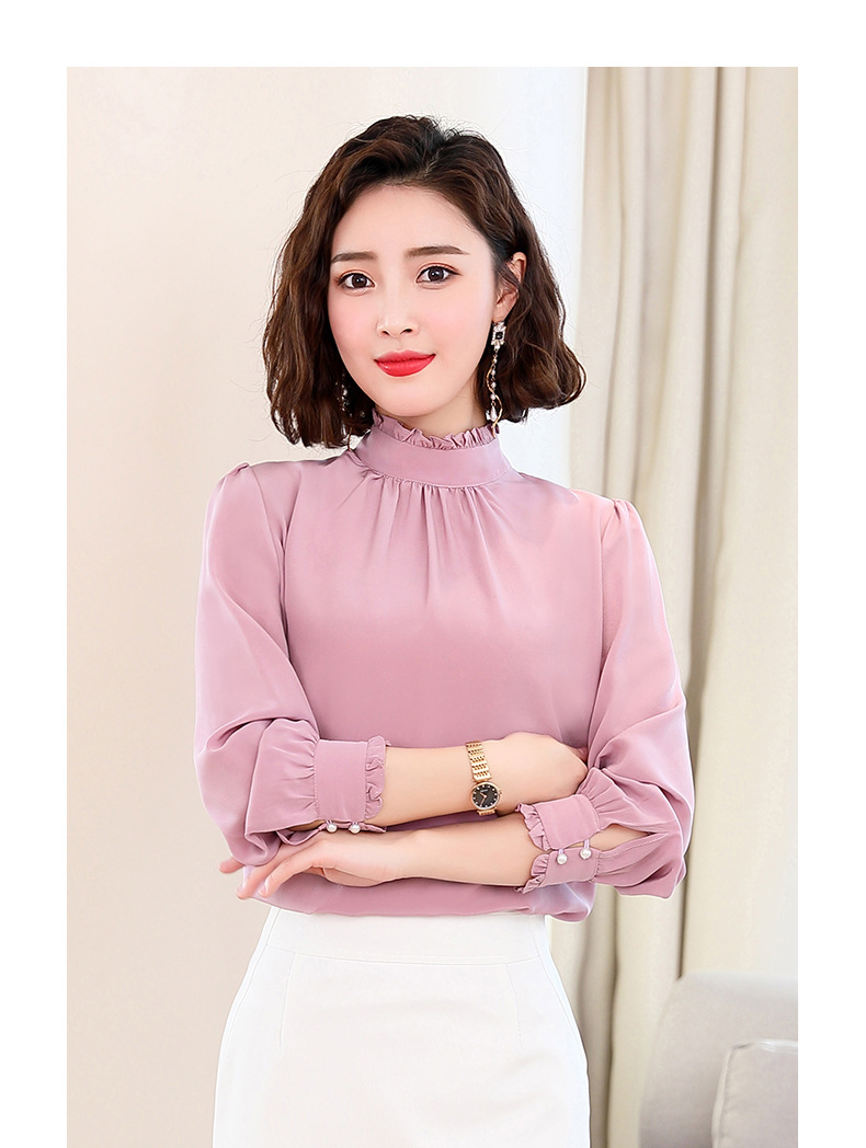 B4450 2450K ÁO SƠ MI NỮ HANTDC BIG SIZE NGOẠI CỠ DÀI TAY MÙA XUÂN THU ĐÔNG THỜI TRANG NỮ LỤA TƠ TẰM G05 SẢN PHẨM MỚI
