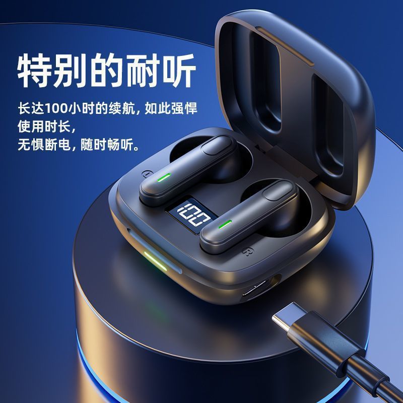 24年新作 Bluetoothヘッドセット ベルリン音質 ノイズリダクション 高画質通話 カバーを開けて接続可能 片耳・両耳の変更対応|undefined