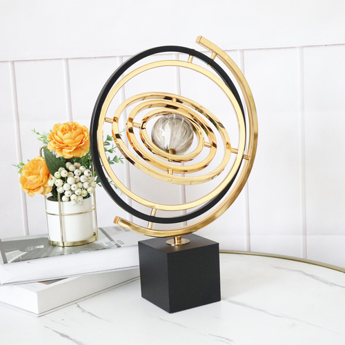 Modern light luxury globe ornament high-end liquor cabinet TV stand office desk home living room art decoration item