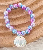New cross-border hot cute exquisite handmade beaded hanging mermaid shell one-horned Dolphin Children's bracelet