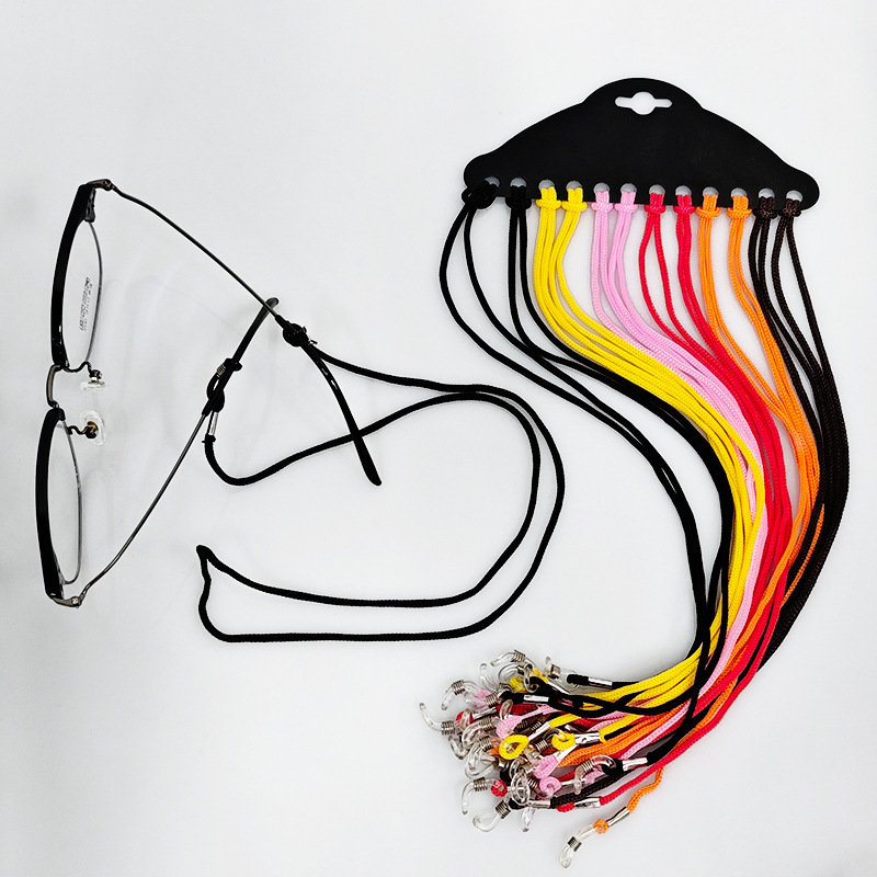 Nylon Thin Rope Neck Strap for Reading Glasses, Metal Hanging Chain for Sunglasses, Eyeglass Cord, Black Fixed Thick and Thin Temple Strap Chain Nylon Thin Rope Neck Strap for Reading Glasses, Metal Hanging Chain for Sunglasses, Eyeglass Cord, Black Fixed Thick and Thin Temple Strap Chain