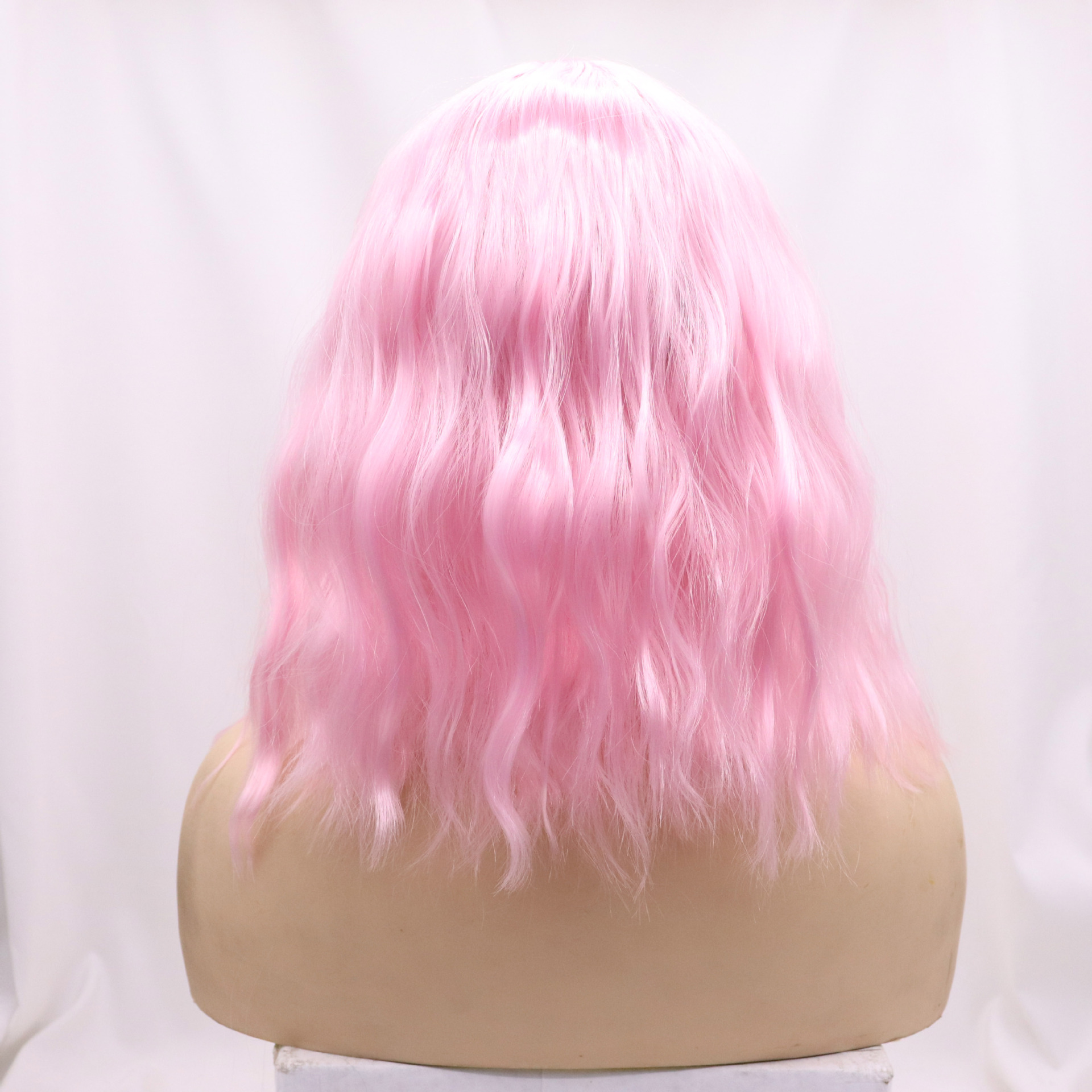 Comercio exterior Europa y América moda fibra química pelucas mujeres blancas de cabello largo recto de seda de alta temperatura cubierta de cabeza al por mayor SK003