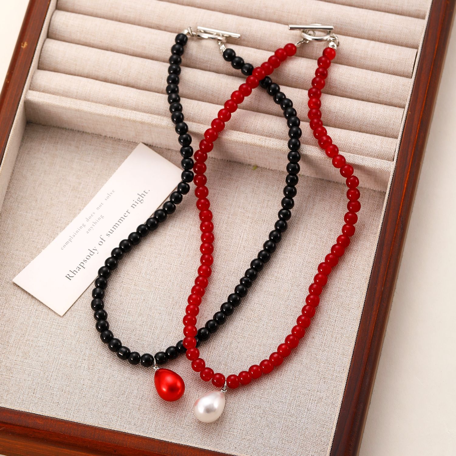 Collana con ciondolo a goccia d'acqua in stile coreano Bornet, per donna, con maglione, catena per clavicola di alta qualità_voghion.com