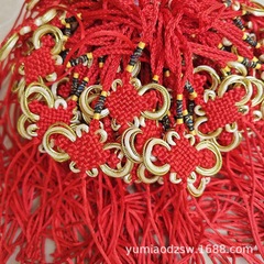 中国結び半製品フリンジ飾り8皿金辺富貴結びトランペット中国結びdiy手作り飾り