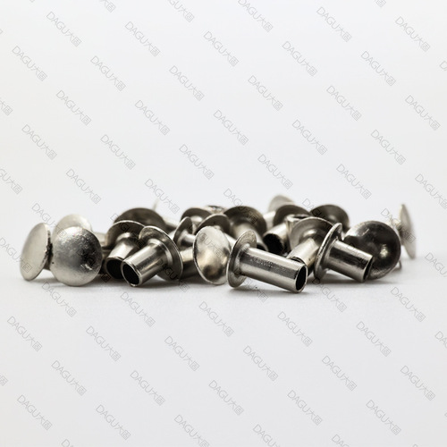 Large flat head semi-hollow rivet flat round head semi-hollow rivet M3 electroplated lighting rivet iron chrome plated
