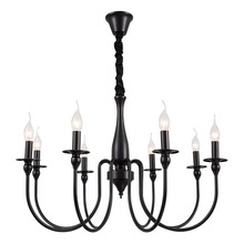 美式复古蜡烛吊灯卧室餐厅书房乡村风民宿创意氛围感铁艺法式吊灯