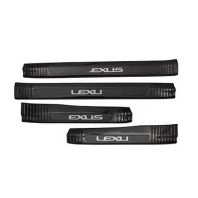Suitable for 14-21 Models Dekorativ pedal başlıqları - door-inside-4-pieces-of-inner-door-sill-strips-stainless-steel-black-titanium-brushed-suitable-for-2014-2021-lexus-nx200200t300h