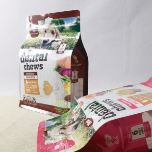 Digital non-printing cat and dog food eight-side sealed aluminum foil bag pet food aluminum plated yin and yang eight-side sealed self-sealing bag