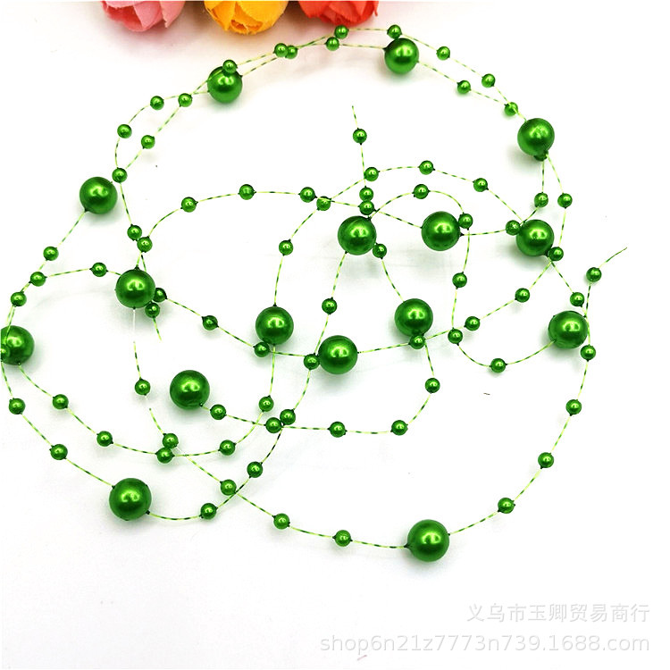 8 + 3mm hilo de pescado perlas de imitación de perlas de alambre de acrílico boda ropa de Navidad celebración de la flor LED Cadena de Luz Accesorios