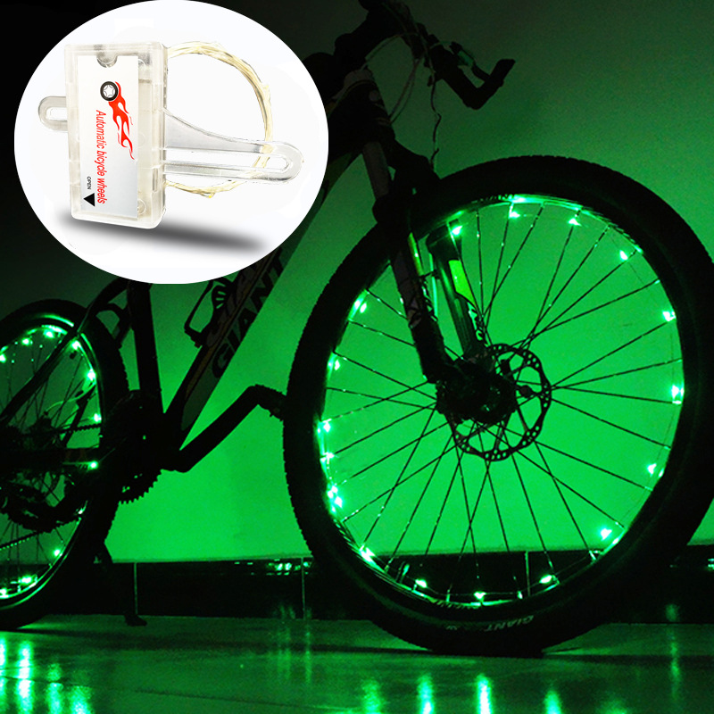 Fábrica directa transfronteriza e-commerce nueva bicicleta habló luz ruedas calientes noche montar sola luz noche luz rueda luz