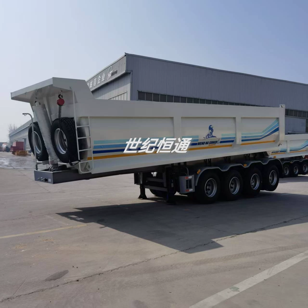 Прямые продажи в зарубежные страны U-образного четырехосного интегрированного самосвального полуприцепа.  Специальные условия для крупных заказов.