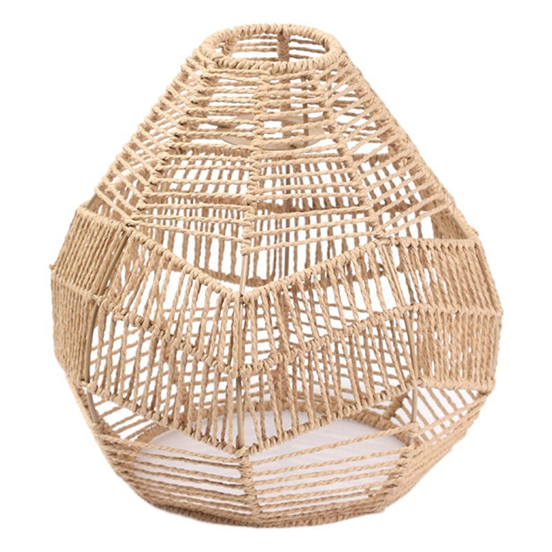 Lámpara de cuerda de papel nuevo estilo chino ratán-como pantalla B & B restaurante olla caliente restaurante creativo DIY iluminación lámpara tejida Decoración