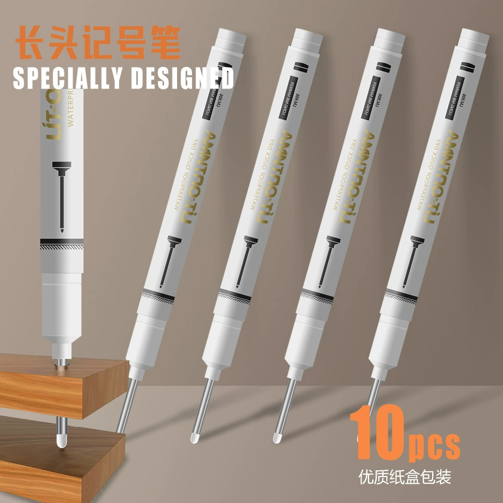 Глубокие отверстия с длинными головными маркерами, столярные изделия, как маркеры, масляные ручки, многоцелевые аппаратные принадлежности, сантехника, разметка, ручка оптом