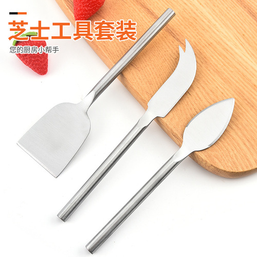 Manufacturer wholesale cheese tools, butter knife, cheese knife, household cheese cutting set, cheese knife three-piece set