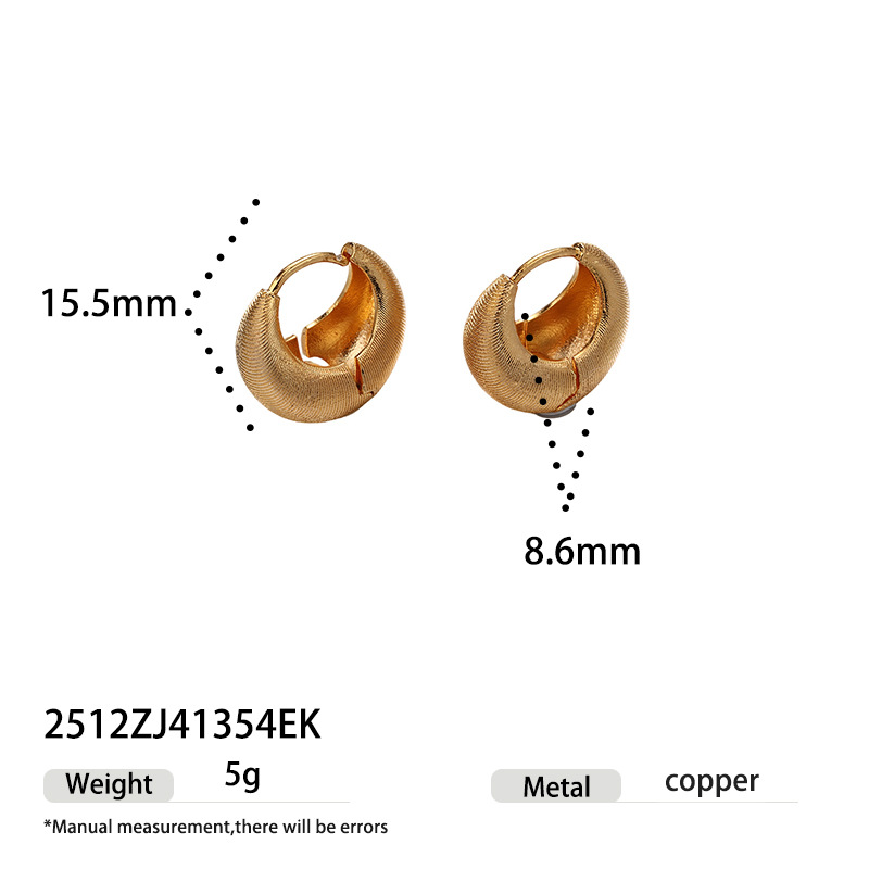 Moda europea y americana retro textura alta oro y plata botones de auriculares de doble color otoño y invierno sofisticados simplicidad versátil nuevos adornos de auriculares para mujeres