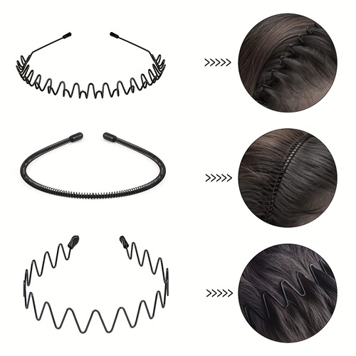 Men's Headband Trendy Invisible Hair Control Band Korea Face Washing Exercise Headband Back of Head Invisible Hair Control Women