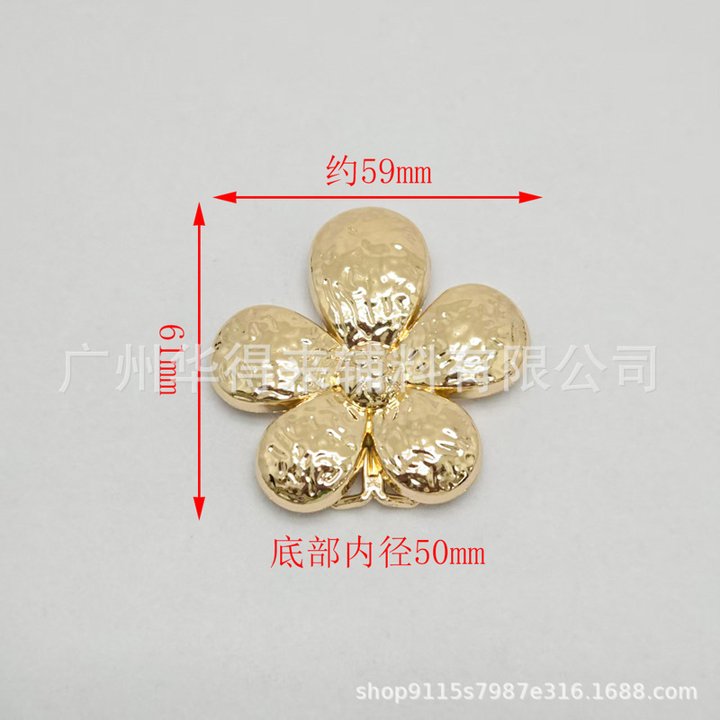 跨境立体花朵比基尼金属配件泳衣丝巾肩带对拉调节扣大衣装饰扣|undefined
