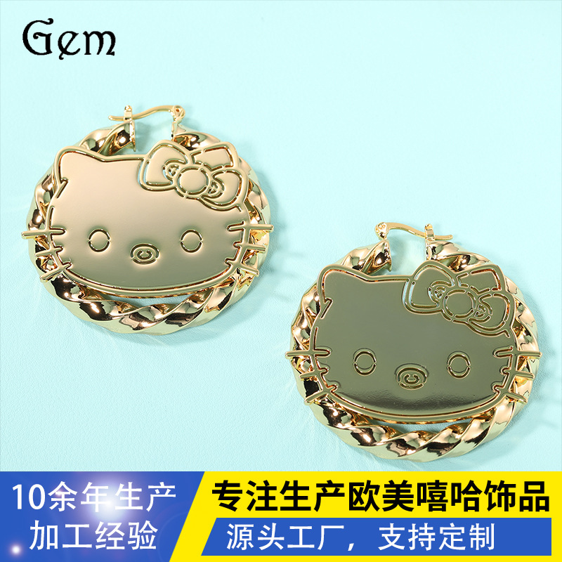 cartoon creative earrings for men and women