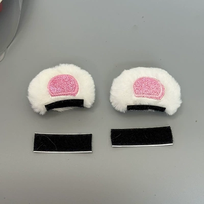 Electric Car Helmet Decoration Little Motosiklet dəbilqələri - sequin-bear-white