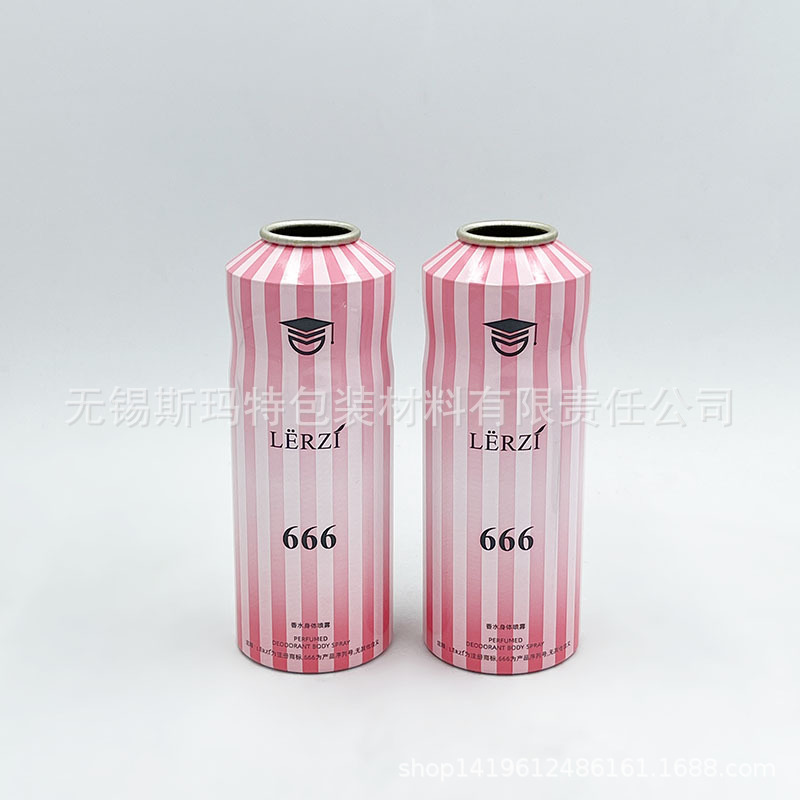 香水喷雾 气雾罐 压口  异型罐 丝印 配塑料盖