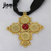 Ethiopian Cross -Striole necklace necklace women's gold Africa cross/ Habesha necklace