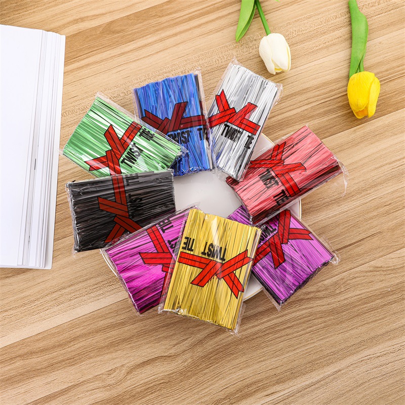 10cm800根金银彩色扎带糖果包装全规格自锁式捆扎束线带现货