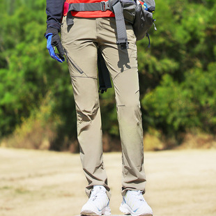 Outdoor loose quick-drying pants women's trousers stretch thin slim slimming sweat-absorbent breathable sports mountaineering hiking spring and autumn