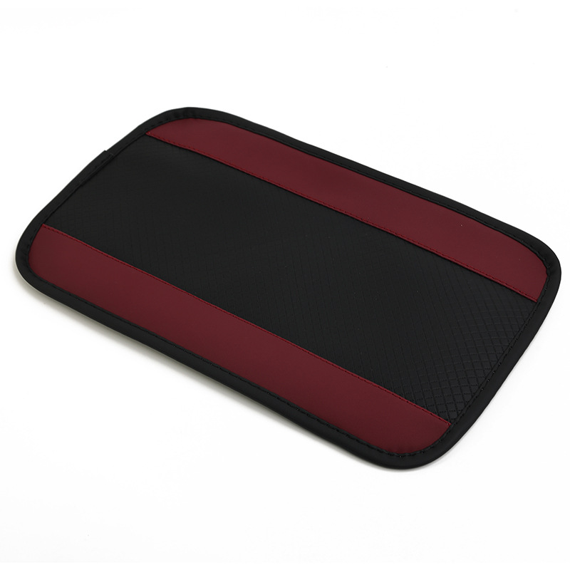 Universal – Armrest box pad Pad Simple Leather - red